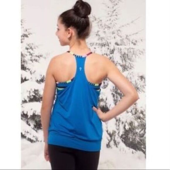 LULULEMON IVIVVA Double Dutch Blue Tank Top - Picture 1 of 7